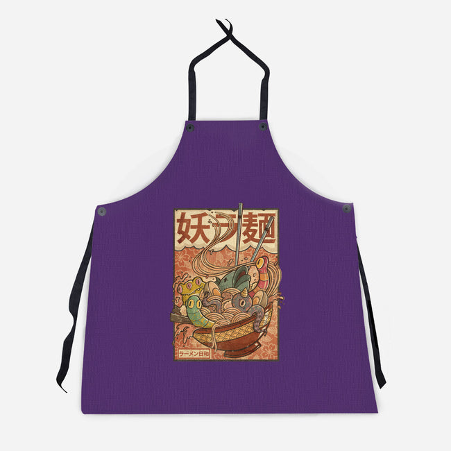 Creature Ramen-Unisex-Kitchen-Apron-Mike Koubou