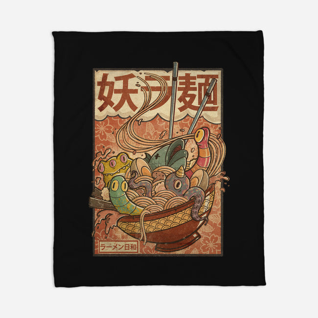 Creature Ramen-None-Fleece-Blanket-Mike Koubou