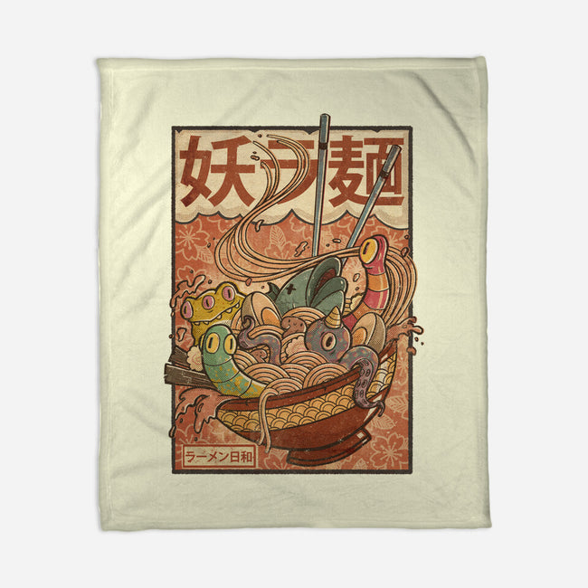 Creature Ramen-None-Fleece-Blanket-Mike Koubou