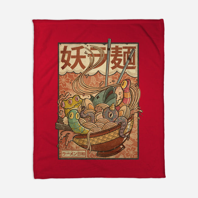 Creature Ramen-None-Fleece-Blanket-Mike Koubou