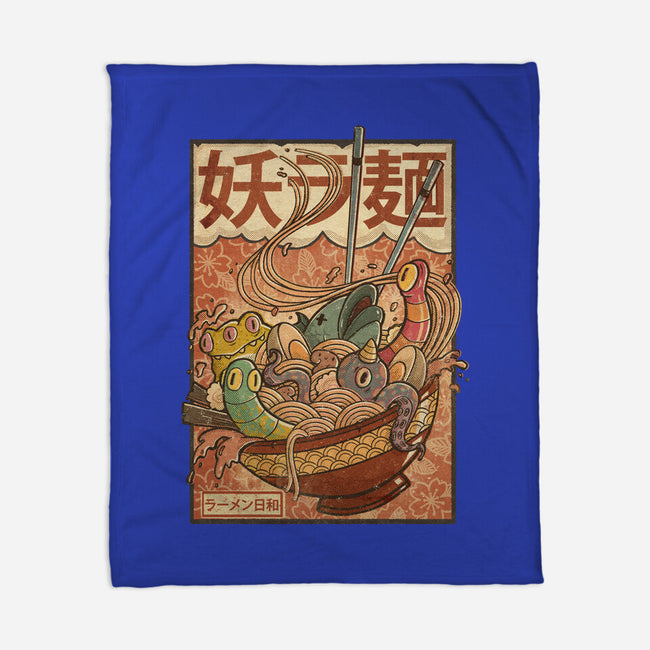 Creature Ramen-None-Fleece-Blanket-Mike Koubou