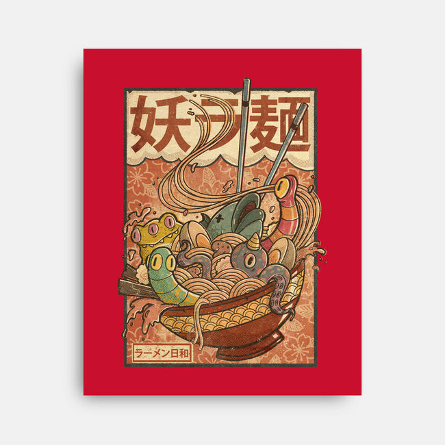 Creature Ramen-None-Stretched-Canvas-Mike Koubou