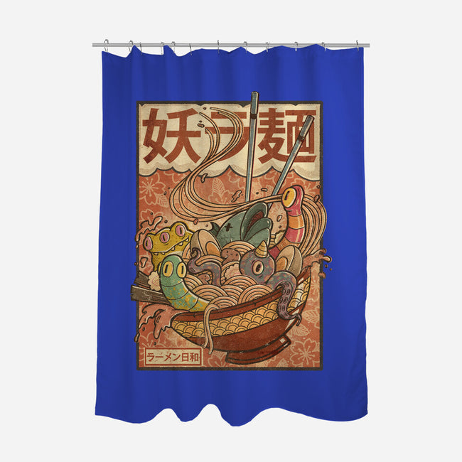 Creature Ramen-None-Polyester-Shower Curtain-Mike Koubou