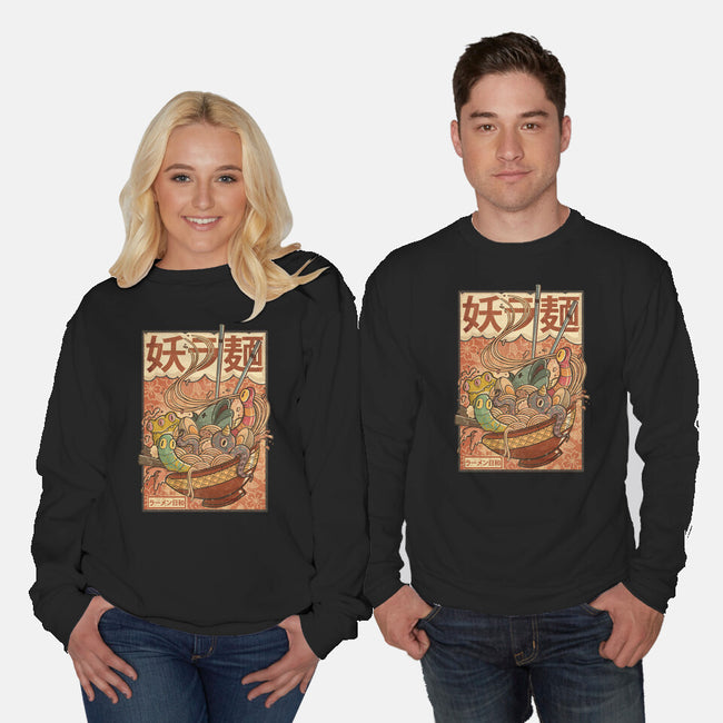 Creature Ramen-Unisex-Crew Neck-Sweatshirt-Mike Koubou