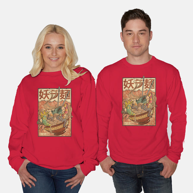 Creature Ramen-Unisex-Crew Neck-Sweatshirt-Mike Koubou
