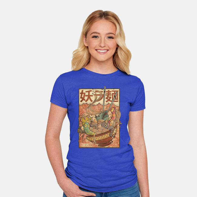 Creature Ramen-Womens-Fitted-Tee-Mike Koubou