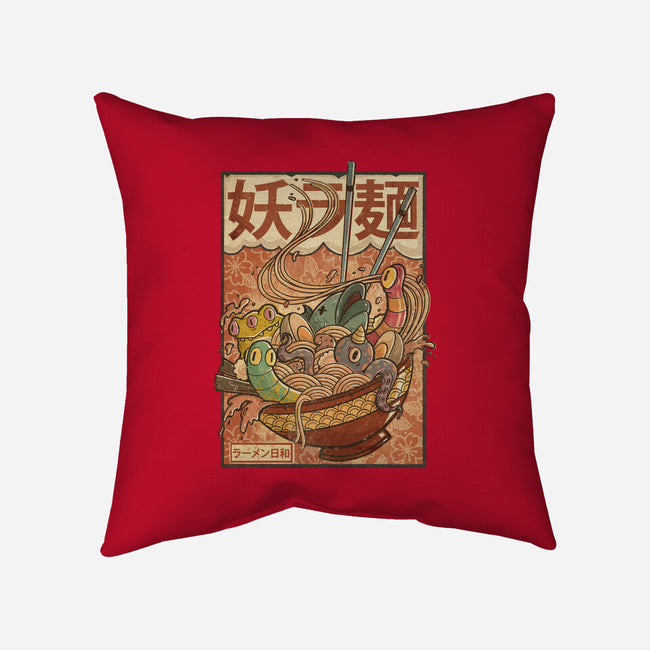 Creature Ramen-None-Removable Cover w Insert-Throw Pillow-Mike Koubou