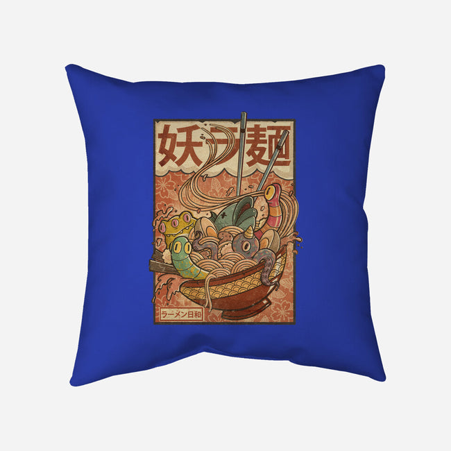 Creature Ramen-None-Removable Cover w Insert-Throw Pillow-Mike Koubou