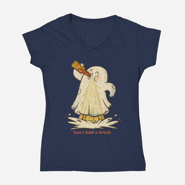 Can't Hold A Drink-Womens-V-Neck-Tee-Mike Koubou