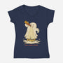 Can't Hold A Drink-Womens-V-Neck-Tee-Mike Koubou