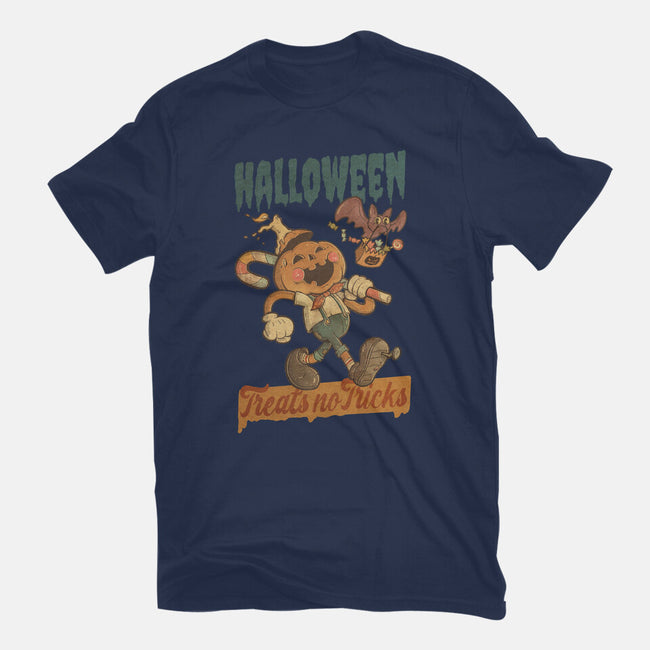 Treats No Tricks-Unisex-Basic-Tee-Mike Koubou