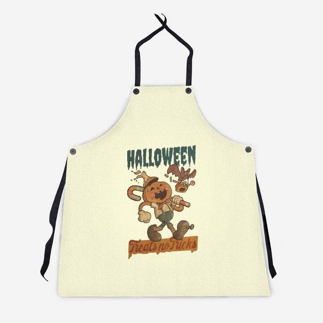 Treats No Tricks-Unisex-Kitchen-Apron-Mike Koubou