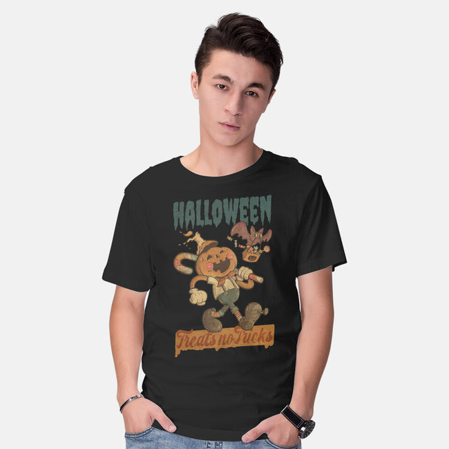 Treats No Tricks-Mens-Basic-Tee-Mike Koubou