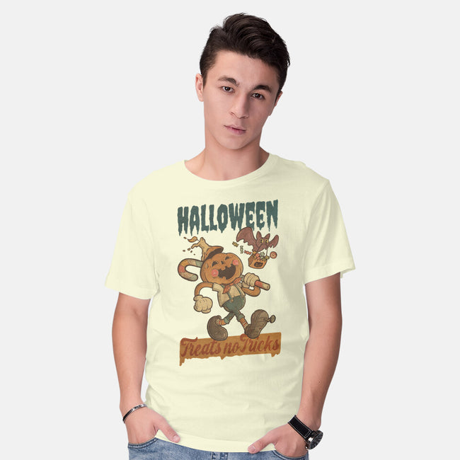 Treats No Tricks-Mens-Basic-Tee-Mike Koubou