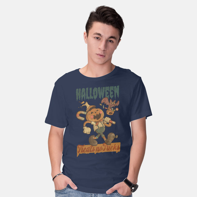 Treats No Tricks-Mens-Basic-Tee-Mike Koubou