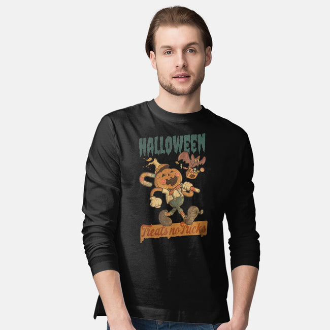 Treats No Tricks-Mens-Long Sleeved-Tee-Mike Koubou