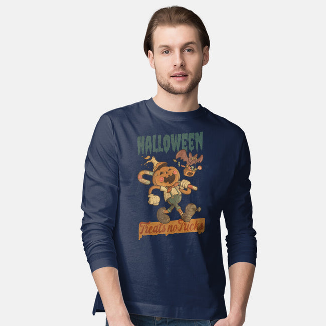 Treats No Tricks-Mens-Long Sleeved-Tee-Mike Koubou