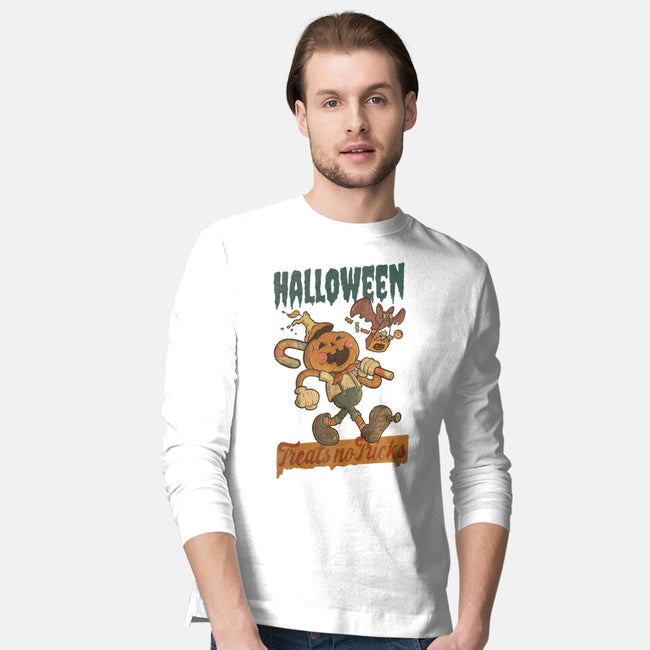 Treats No Tricks-Mens-Long Sleeved-Tee-Mike Koubou