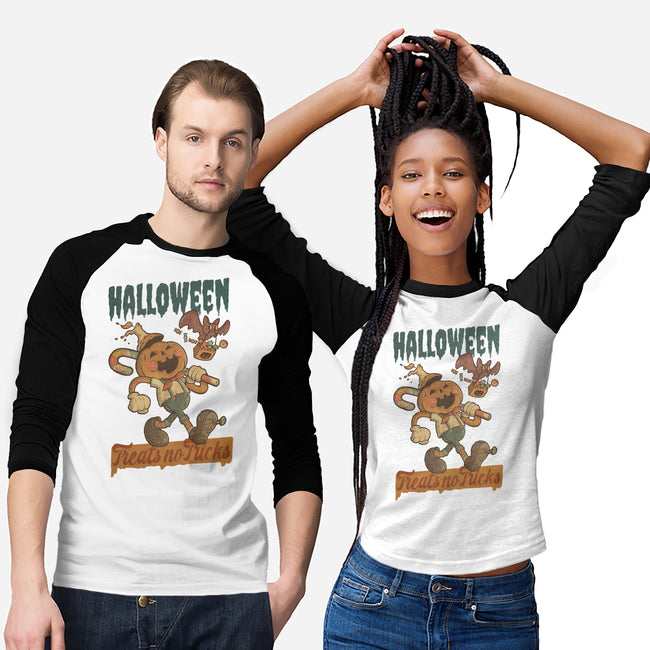 Treats No Tricks-Unisex-Baseball-Tee-Mike Koubou