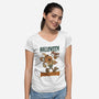 Treats No Tricks-Womens-V-Neck-Tee-Mike Koubou