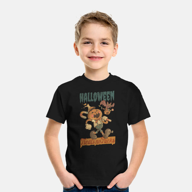 Treats No Tricks-Youth-Basic-Tee-Mike Koubou