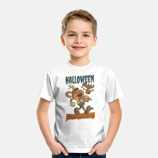 Treats No Tricks-Youth-Basic-Tee-Mike Koubou
