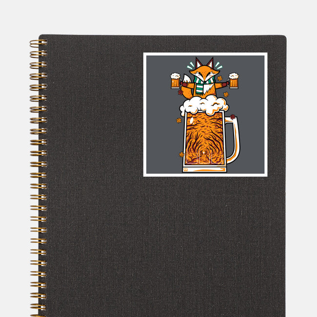 Fox Beer And Fall Season-None-Glossy-Sticker-krisren28