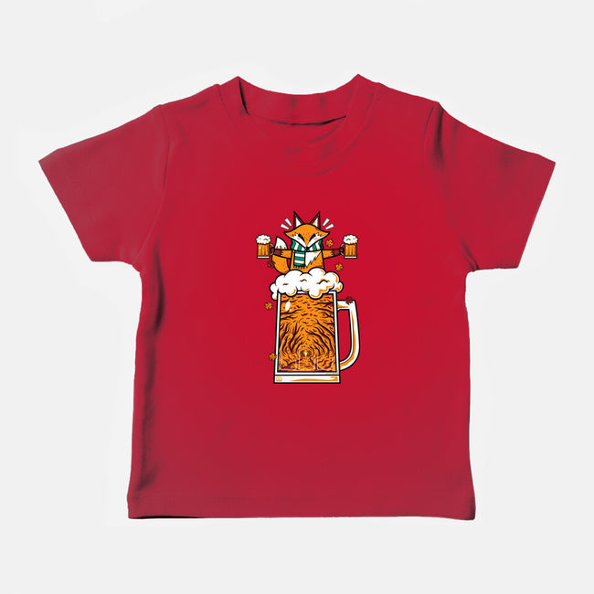 Fox Beer And Fall Season-Baby-Basic-Tee-krisren28