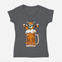 Fox Beer And Fall Season-Womens-V-Neck-Tee-krisren28