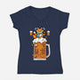 Fox Beer And Fall Season-Womens-V-Neck-Tee-krisren28