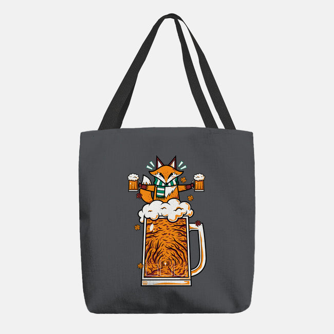 Fox Beer And Fall Season-None-Basic Tote-Bag-krisren28