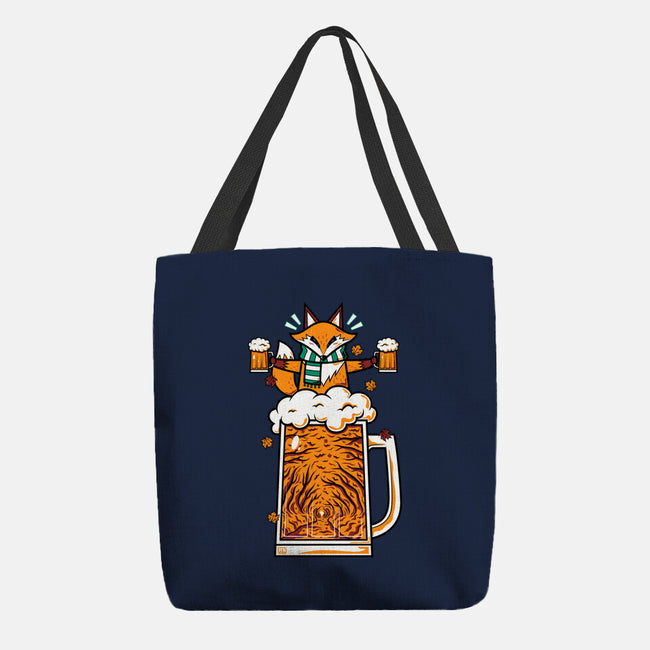 Fox Beer And Fall Season-None-Basic Tote-Bag-krisren28