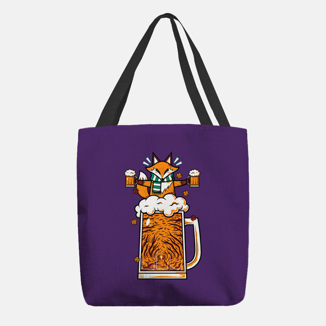 Fox Beer And Fall Season-None-Basic Tote-Bag-krisren28