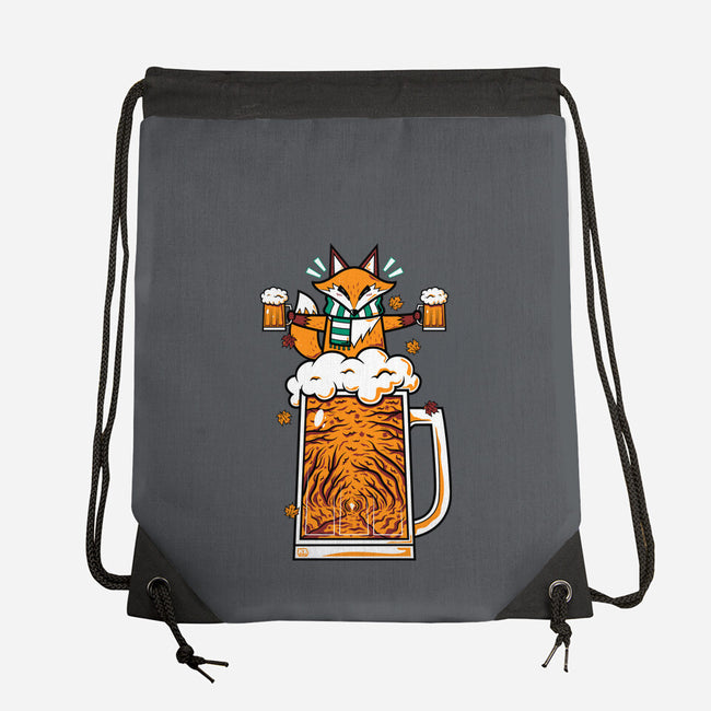 Fox Beer And Fall Season-None-Drawstring-Bag-krisren28