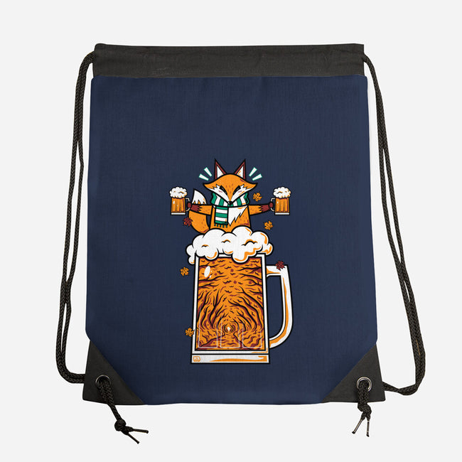 Fox Beer And Fall Season-None-Drawstring-Bag-krisren28