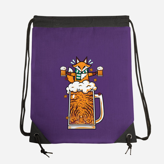 Fox Beer And Fall Season-None-Drawstring-Bag-krisren28