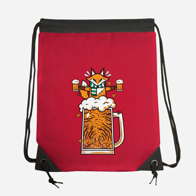 Fox Beer And Fall Season-None-Drawstring-Bag-krisren28