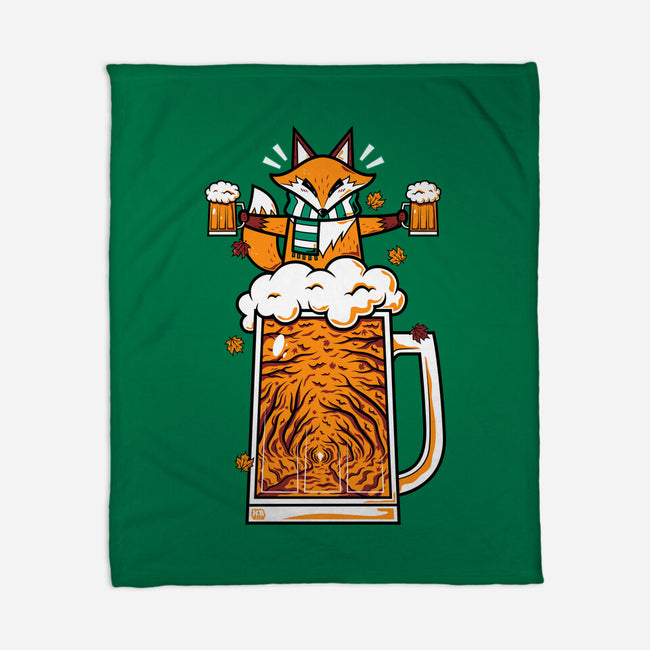 Fox Beer And Fall Season-None-Fleece-Blanket-krisren28