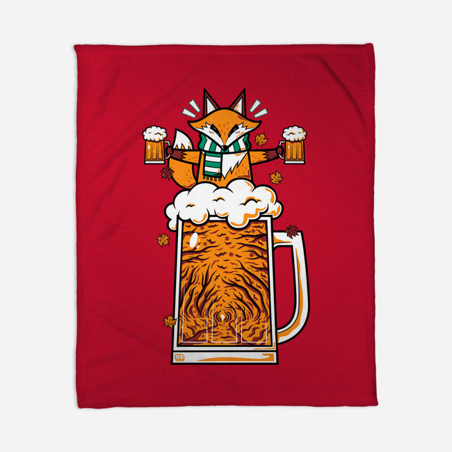 Fox Beer And Fall Season-None-Fleece-Blanket-krisren28