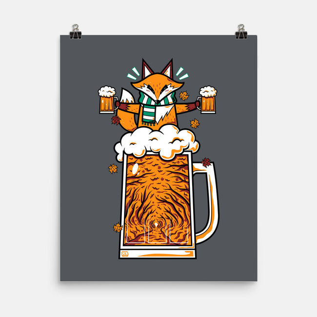 Fox Beer And Fall Season-None-Matte-Poster-krisren28