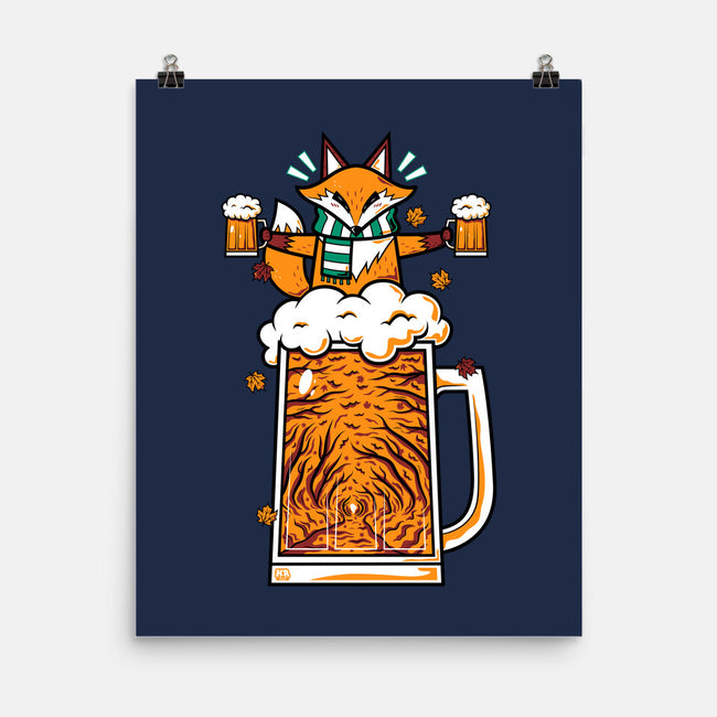 Fox Beer And Fall Season-None-Matte-Poster-krisren28