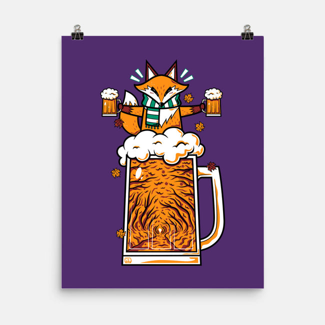 Fox Beer And Fall Season-None-Matte-Poster-krisren28