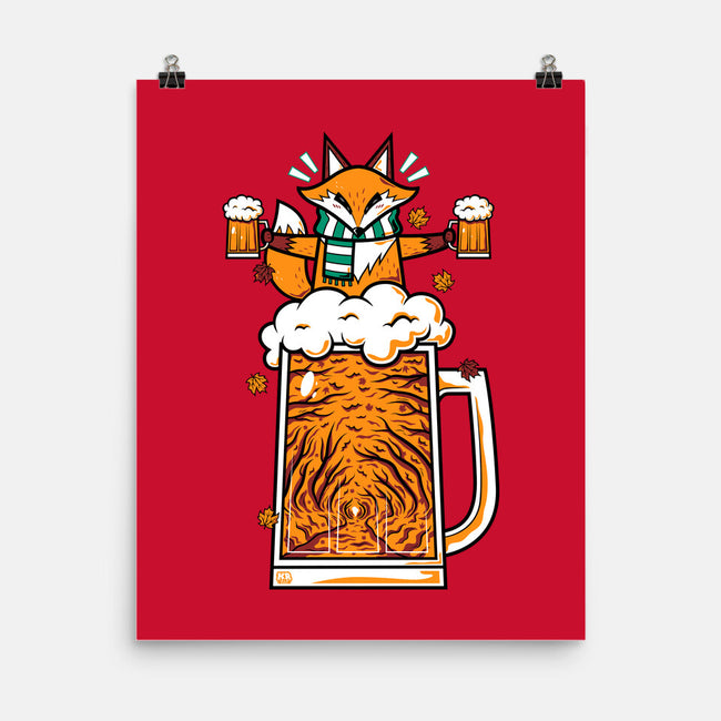 Fox Beer And Fall Season-None-Matte-Poster-krisren28