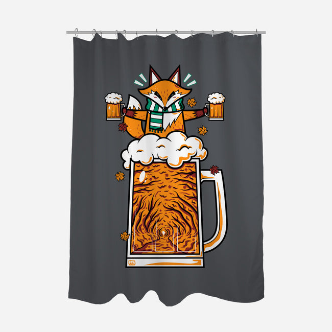 Fox Beer And Fall Season-None-Polyester-Shower Curtain-krisren28