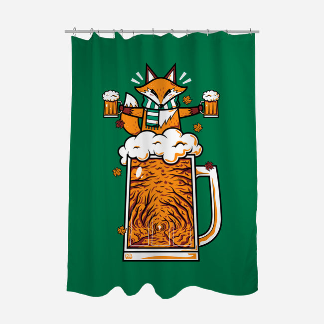 Fox Beer And Fall Season-None-Polyester-Shower Curtain-krisren28