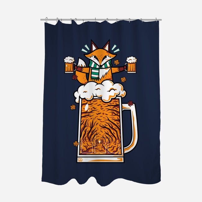 Fox Beer And Fall Season-None-Polyester-Shower Curtain-krisren28