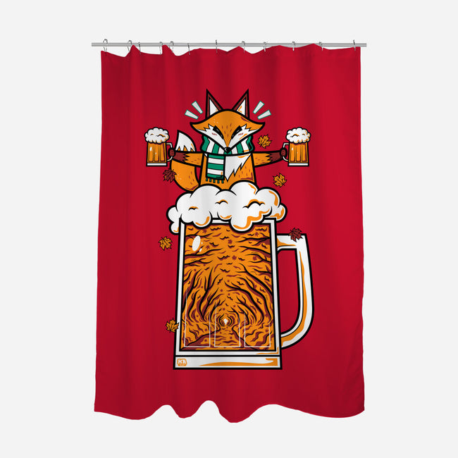 Fox Beer And Fall Season-None-Polyester-Shower Curtain-krisren28