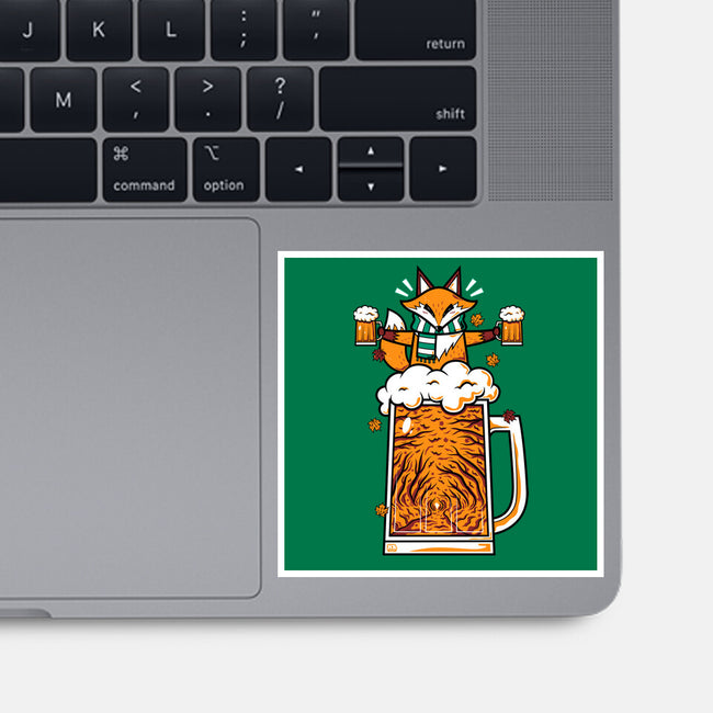 Fox Beer And Fall Season-None-Glossy-Sticker-krisren28