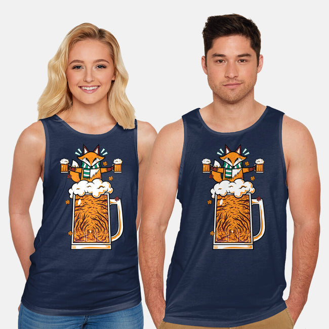 Fox Beer And Fall Season-Unisex-Basic-Tank-krisren28