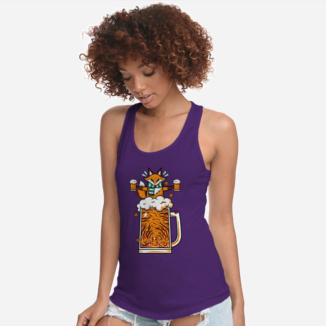 Fox Beer And Fall Season-Womens-Racerback-Tank-krisren28